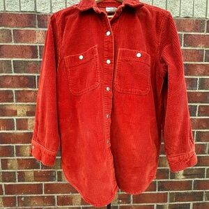 Tapemeasure Thick Corduroy Snap- Up Shacket Casual Burnt-Orange Gorp Outdoor S